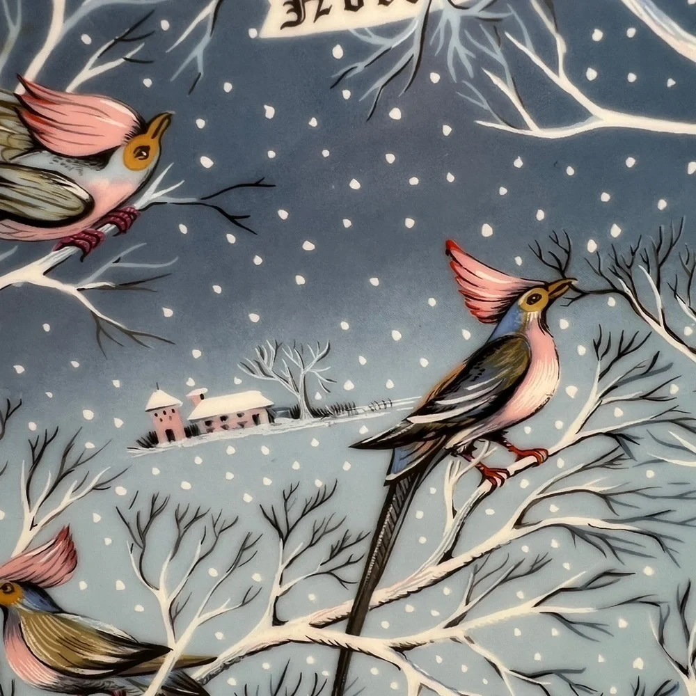 Haviland Limoges 1973 Four Calling Birds #4 Haviland France Plate